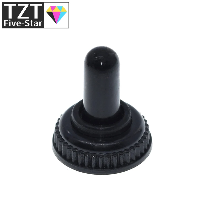 10/30 Stück 6mm Wellendurchmesser Mini MTS Kippschalter Wasser- und Staubdichte Kappe Gummiabdeckung WPC-05 Schwarz M12x0,75mm M6x0,75 Gewinde – Detail 7