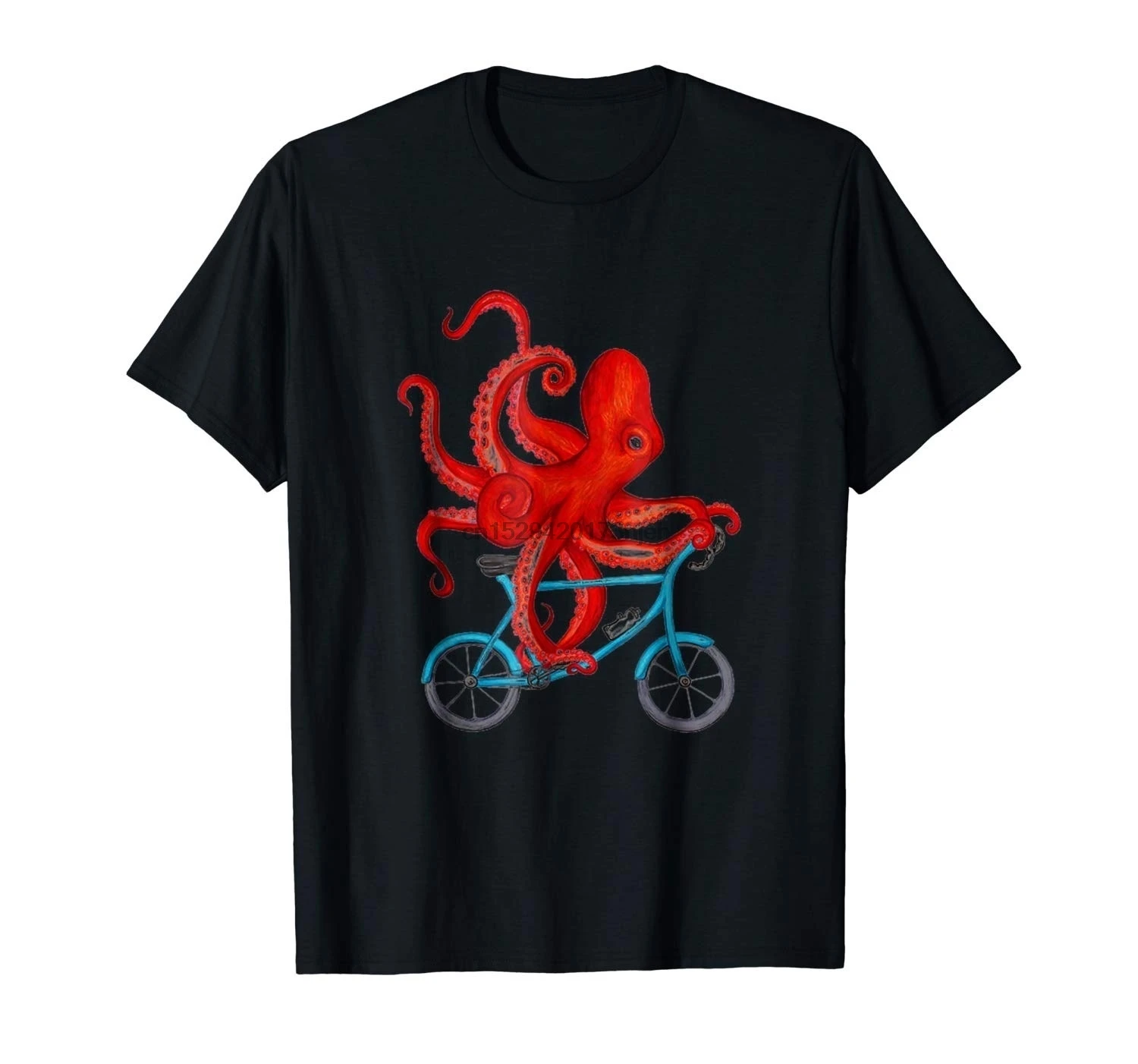 moda pulpo en camiseta con camisa Ciclismo pulpo 100% de algodón Casual Tops|Camisetas| - AliExpress