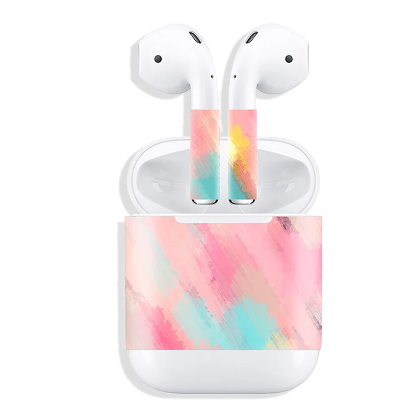 Модные наушники-капельки наклейка s для Apple Airpods наклейка КОЖА Pegatina для Air Pods чехол наклейка s Aufkleber Autocollant для AirPod 2 1