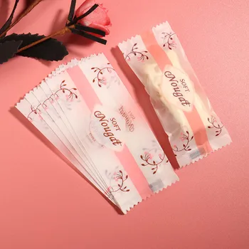 

100pcs/lot Nougat Wrapping Handmade Bakery Candy Bag Pink Lines Soft Nougat Handmade Wedding Party DIY Sugar Bonbon Gift Bags