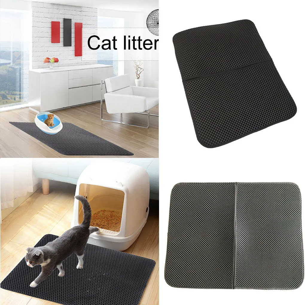 New Arrivals Pet Litter Trapping Mat Solid Honeycomb Double Layer Cat Mats Waterproof Urine Proof Scatter Control Pets Pad Bed
