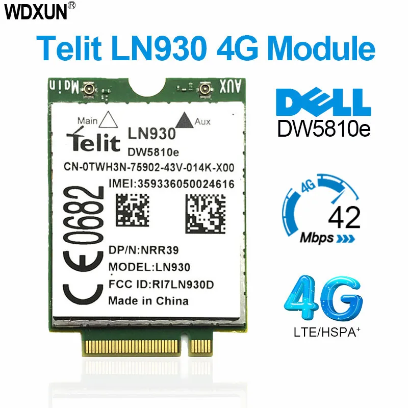 Per Telit Ln930 Dw5810E 4G Lte Wireless Mobile Wwan Card 4G/Lte/Dc-Hspa + Wwan Card