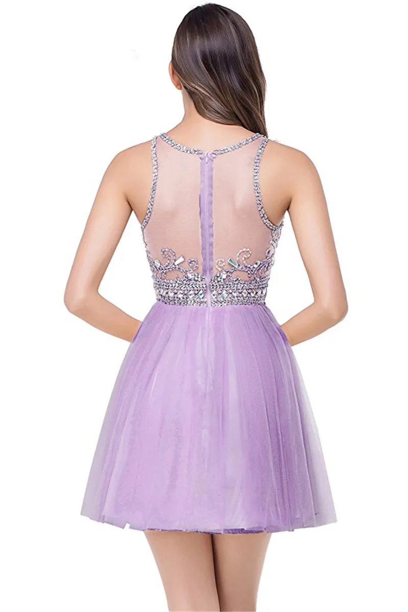 2019-Multiple-Colors-Photos-Lovely-Sleeveless-Sweetheart-Rhinestone-Lace-Above-Knee-Length-Chiffon-Homecoming-Party-Dress (1)