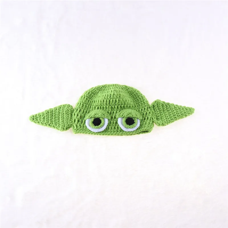 Delux Master YodaBaby Clothes Newborn Photography Crochet Knit Infant Hat Coat Golves Shoes Belt Clothing Set Photo Shoot Props (2)