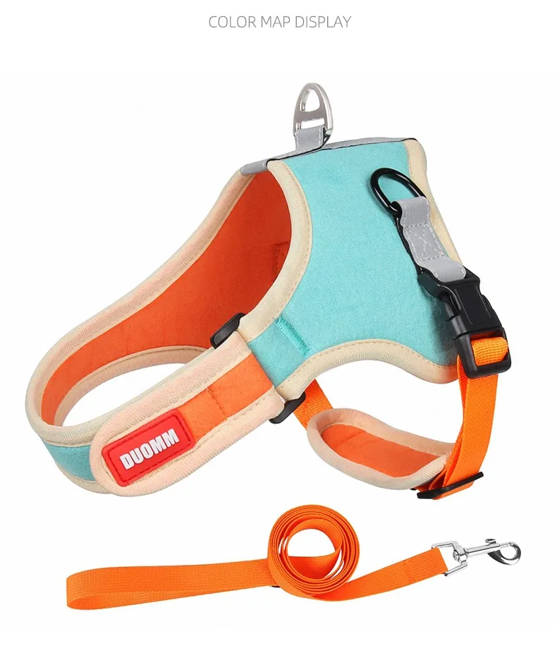 Adjustable Dog Harness Leash Set Easy Walking