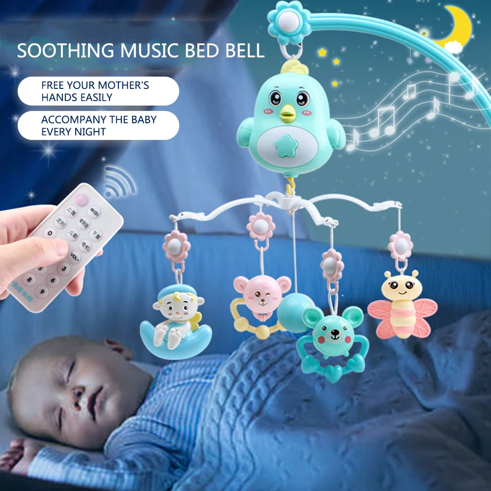 0-12 Months Crib Mobiles Rattles Newborn Toys Music Educational Toys For Baby Infant Bed Bell Carousel Toddler Toys For Children