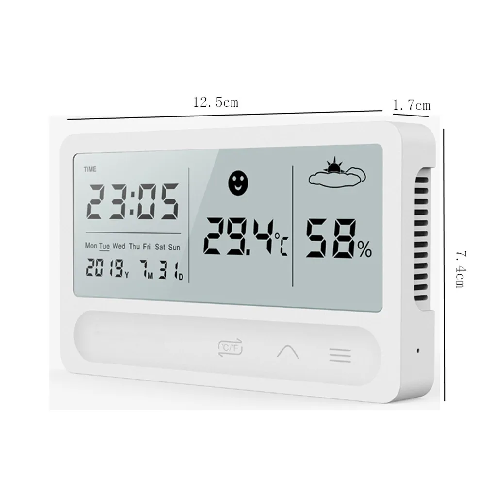 Digital Display Time Thermometer Humidity LCD Alarm Clock Calendar Weather Temperature Display Home Decoration Clock