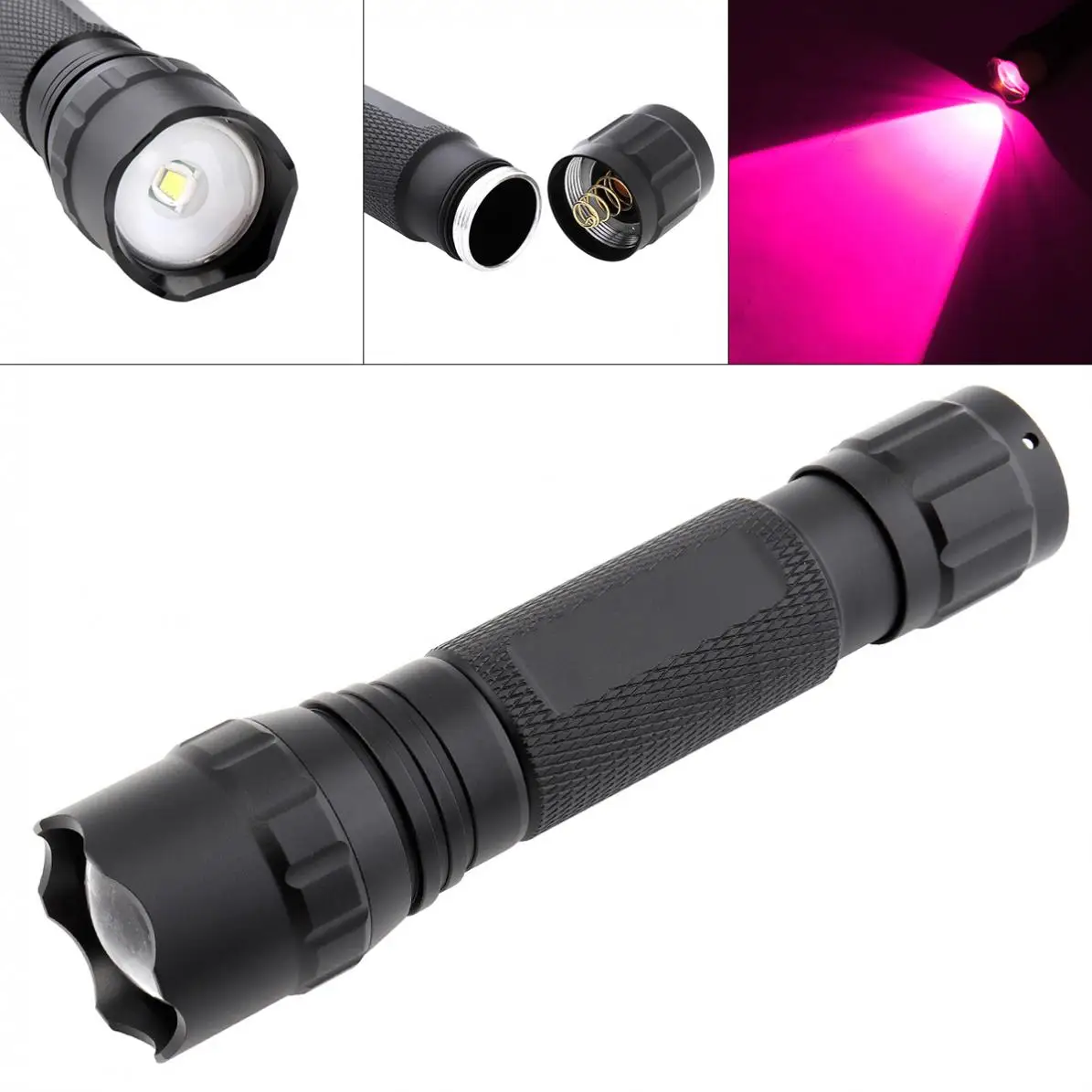 2000LM 502B Мини светодиодный инфракрасный ИК 850nm ночного видения Zoom фонарик Ручной Водонепроницаемый и противоударный фонарь-прожектор