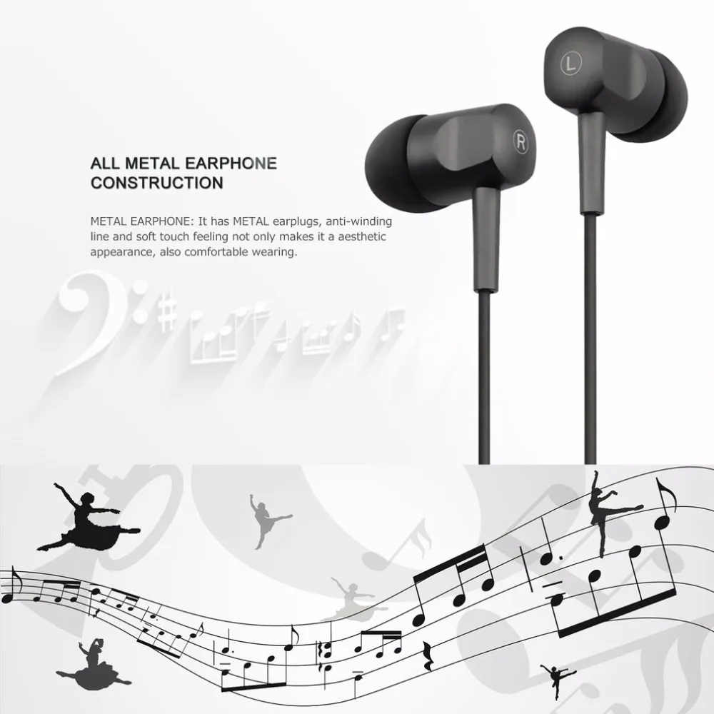 Stereo In-ear Earbuds Earphones Microphone Mic Earphone Volume Control Universal Headset for IPhone Samsung fone de ouvido