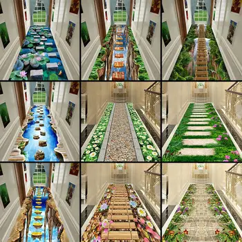 

3D Fun Adventure Corridor Mat Bedroom Kitchen Rugs Kids Room Decorative Play Mat Area Rug Pastoral Carpets for Living Room