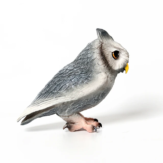 동물 수집용 현실적인 올빼미 모델 입상으로 동물원 동물의 다양한 세계 탐험