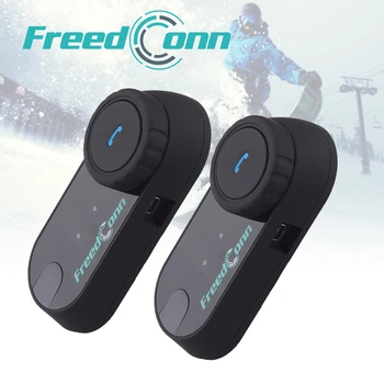 

2pcs FreedConn Original T-COM VB Motorcycle BT Bluetooth Helmet Intercom Multi Interphone Headset with FM Radio Soft/Hard Mic