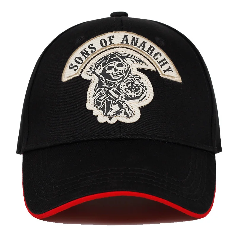 Brand New Unisex Baseball Cap SOA Sons of Anarchy Skull Embroidery Snapback Men Women Sports Racing Motorcycle Caps CP0385 (3)