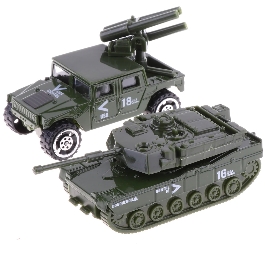 Obtenga esto 6 piezas 1:87 tanque de vehículo militar de aleación fundida Parque Infantil de juguete para niños regalos Lnwy3dLkz5M