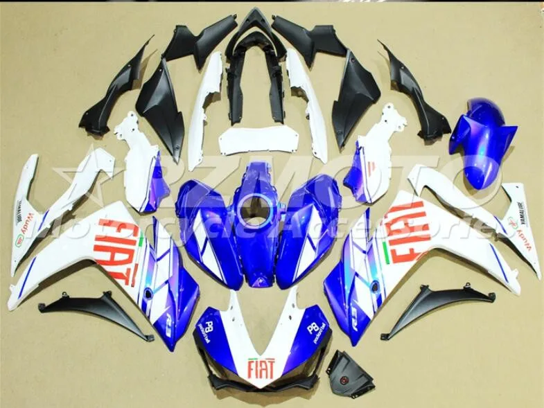 4 подарки ABS литьевая форма мотоцикл Обтекатели подходит для YAMAHA R3 R25- 15-19 обтекатель кузова набор на заказ синий белый