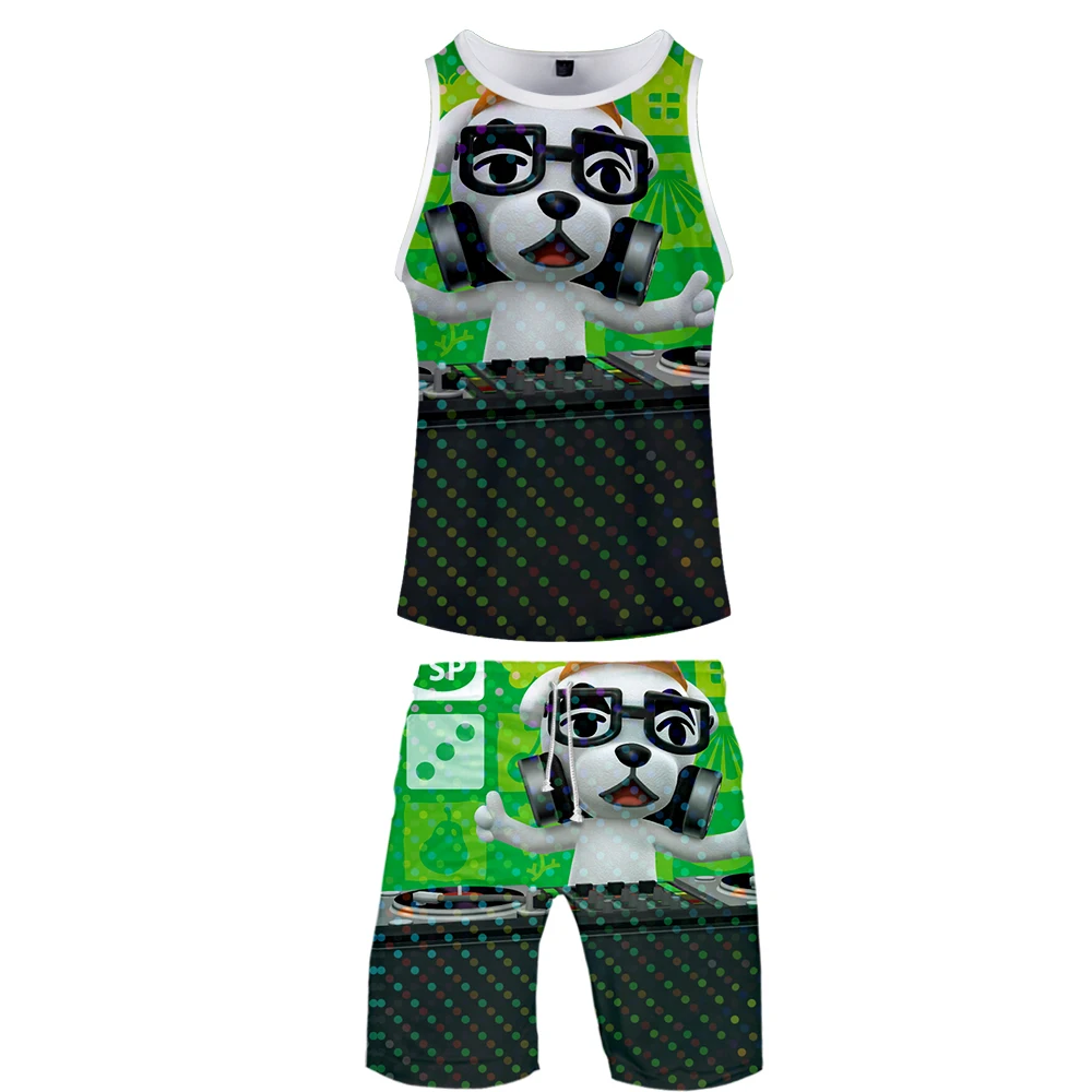 Animal Crossing 2 Pieces Men's Sportswear Tank Top Casual Sweatpants Men Sets 3D Animal Crossing:Pocket Camp Tracksuit Clothing Animal Crossing 2 Pieces Men's Sportswear Tank Top Casual Sweatpants Men Sets 3D Animal Crossing:Pocket Camp Tracksuit Clothing