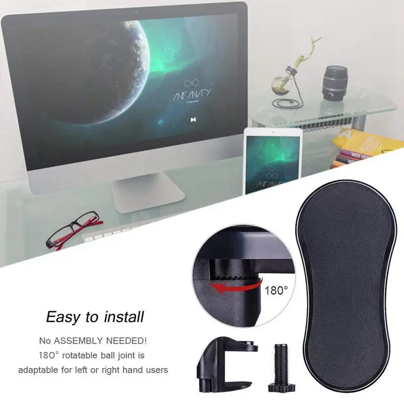 Горячая-вращающийся компьютерный коврик для рук, эргономичный Регулируемый ПК расширитель для запястья, прикрепляемый стол домашний офис коврик для мыши здоровье