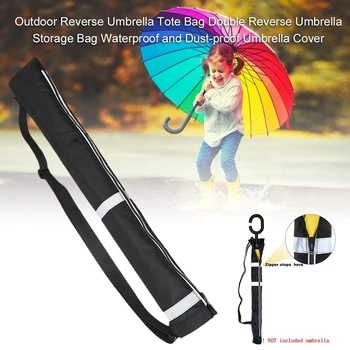 

Reverse Umbrella Carry Bags, Double Layer Inverted Umbrella Storage Bag, Waterproof and Anti-Dust Reversible Umbrella Cover