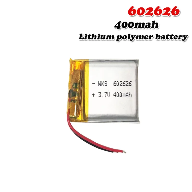 Литий ионный аккумулятор литий полимерный 400 мАч 3 7 В 602626 для светодиодный