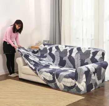 

62Sofa Cover For Living Room Slip-resistant Sectional Elastic Couch Cover Sofa Towel Single/Two/Three/Four Seat