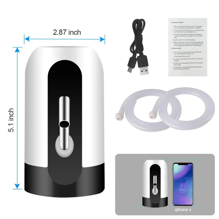 Автоматический насос для питьевой воды универсальный Электрический диспенсер для воды с светодиодный кнопкой BJStore