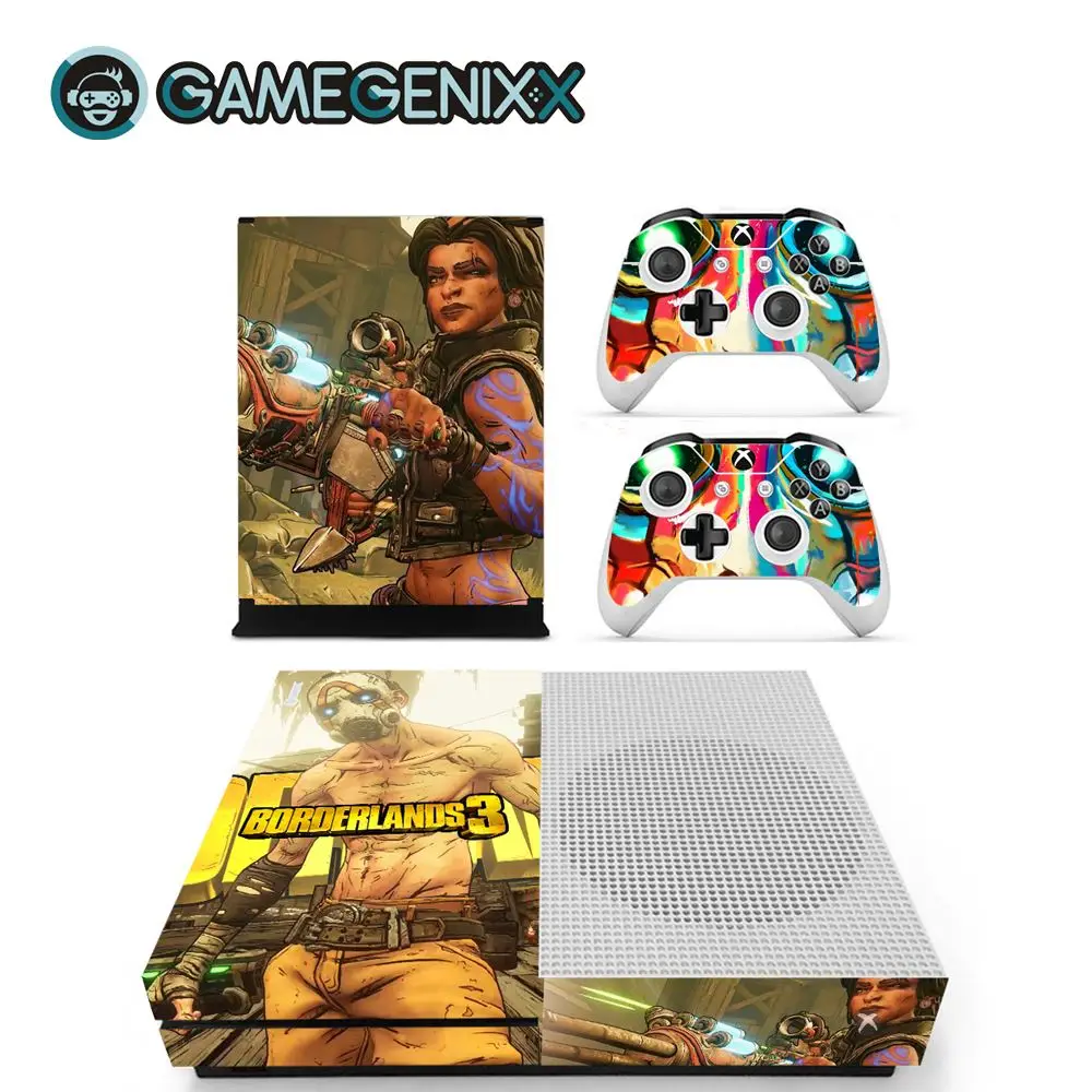 Borderlands 3 GAMEGENIXX Кожа Наклейка виниловая оберточная крышка полный набор для Xbox One Slim консоли и 2 контроллеров-borderland 3 - Color: Borderlands 3