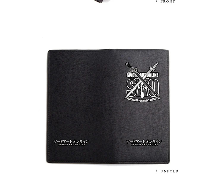 SAO Wallet Aniem Short PU Carteira Sword Art Online Wallets Yuuki Asuna for Girls Kids Kirigaya Kazuto  (10)