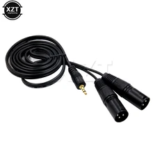 3,5 мм Поворотный XLR двойной штекер линии-швейцарский 3,5 аудио кабель балансный XLR линия