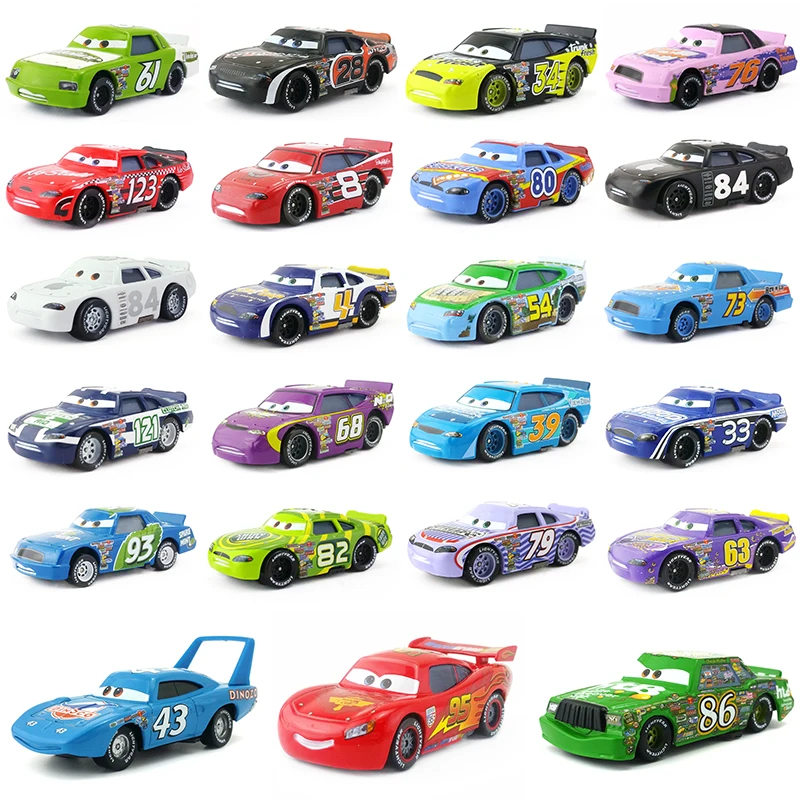 Reducido Disney Pixar coches Racer rey Chick Hicks Rayo McQueen No.84 Metal coche de juguete 1:55 cumpleaños regalo de Navidad nuevo 76ozQLqq