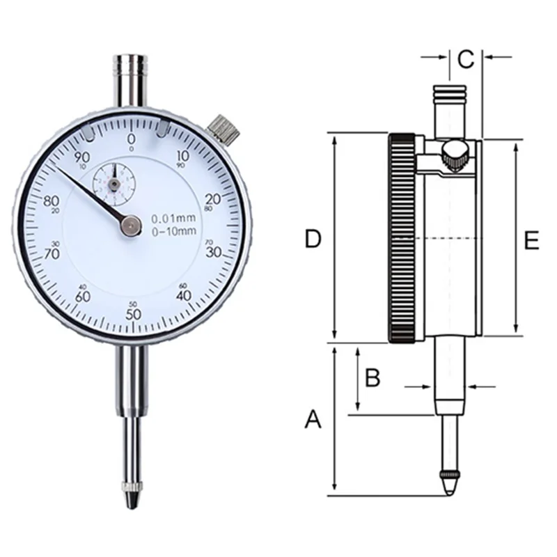 Точность 0,01 мм циферблатный индикатор ударопрочный индикатор цифирблатный измерительный инструмент аналоговый микрометр