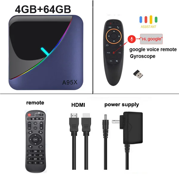 Android 9,0 ТВ приставка Amlogic S905X3 4G ram 32GB 64GB rom quad core 2,4G/5 GHz Wifi BT H.265 4K Youtube A95X F3 телеприставка - Цвет: 4GB 64GB G10S