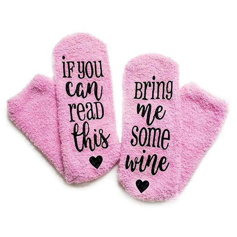 Если вы можете прочесть это, приносим мне винные забавные зимние женские утепленные носки с надписью, подарки на год, calcetines