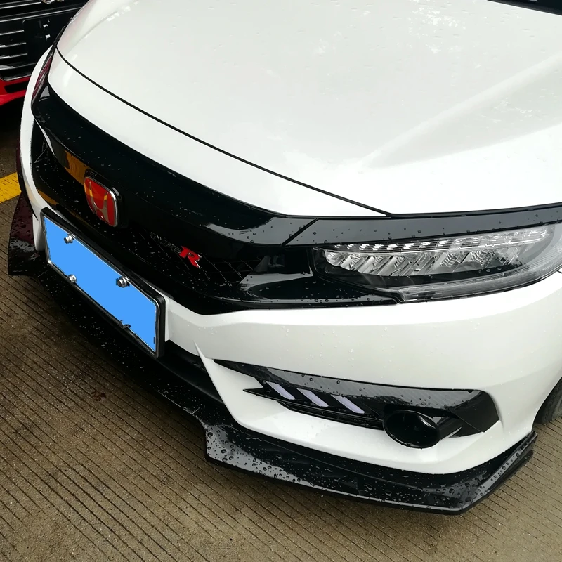 Передний бампер спойлер для Honda civic+ передний бампер украшение для губ Диффузор защитные бамперы обвес для HONDA CIVIC