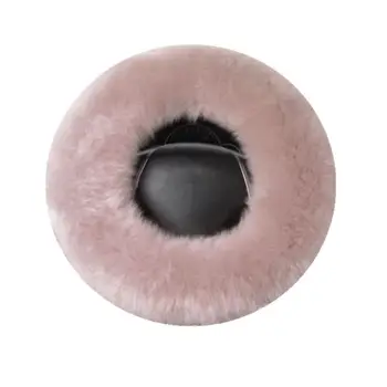 

3Pcs Fur Wool Furry Fluffy Thick Car Steering Wheel Cover