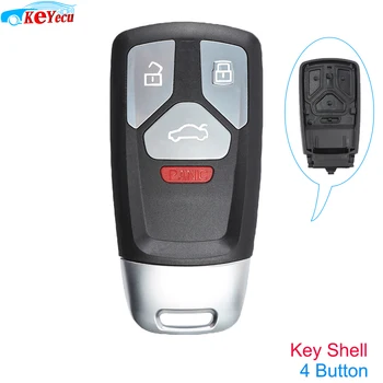 

KEYECU 4 Button Smart Remote Key Shell Case Fob for Audi TT A4 A5 S5 Q5 Q7 SQ5 2017- up