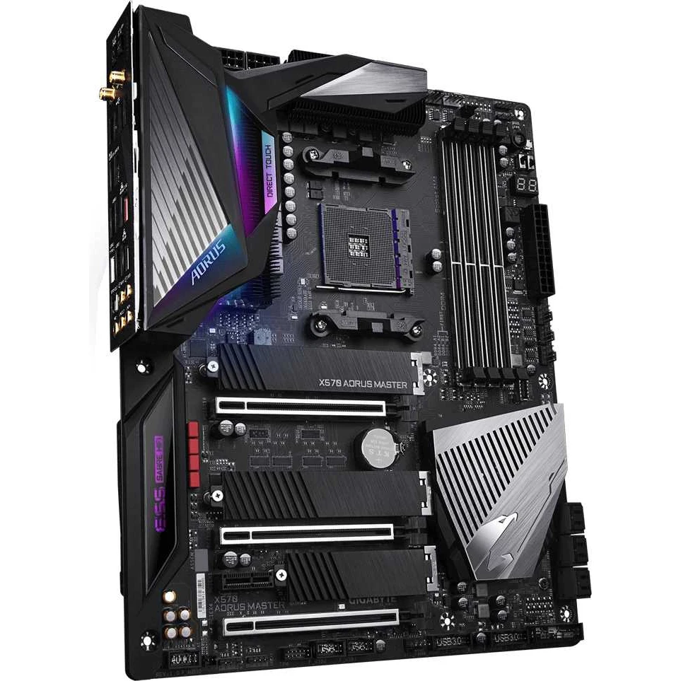 Материнская плата Gigabyte X570 AORUS MASTER Soc-AM4 AMD X570 4xDDR4 ATX AC`97 8ch(7.1) 2xGgE RAID