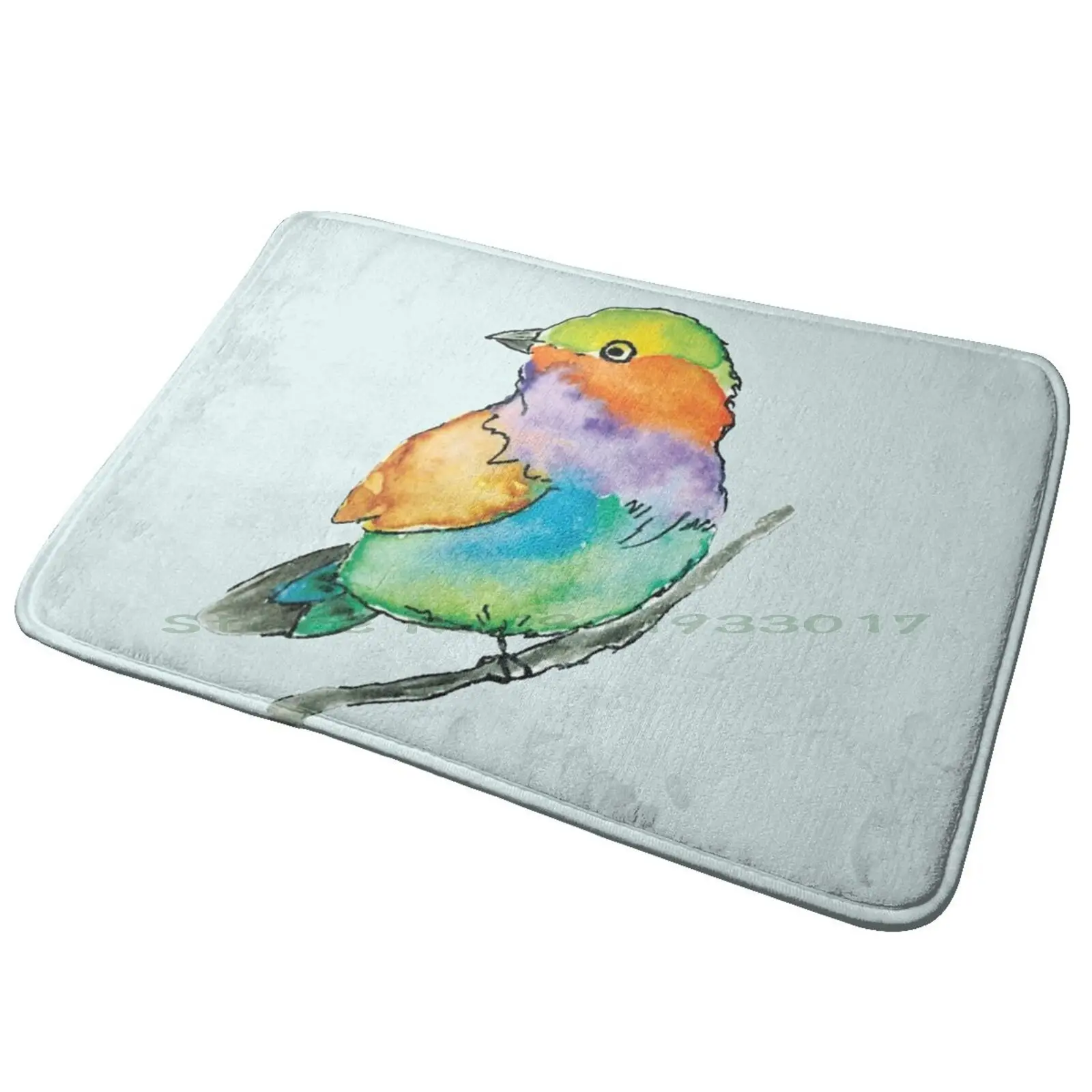 Cute Little Fat Bird-Series 3 Tappetino Per Porta D'Ingresso Tappetino Da Bagno Tappeto Echidna Re Zero L'Emilia Re Zero Wallpaper Ilia Re Zero Figure