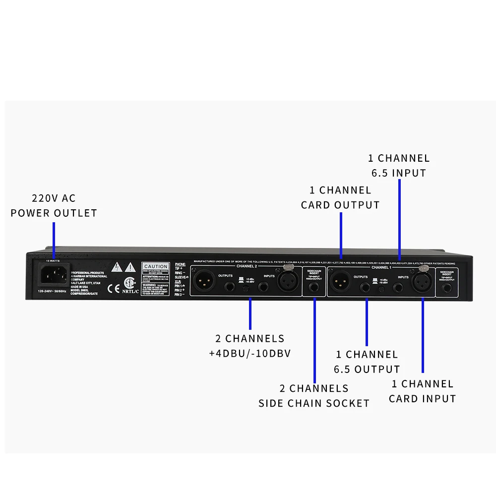 Dispositivos para Sistemas de Som Profissional para Aparelhos de Som Amplificador de Precisão e Compressor de Canal Drive Limitador Duplo dj 266xl - Image 3