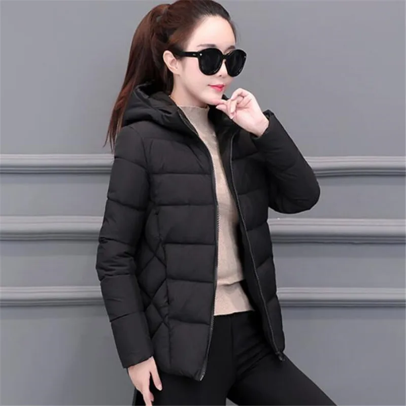 Парки Модные женские пальто зимняя куртка с капюшоном пальто женские уличные Стиль Верхняя одежда карман плюс размер теплое пальто для женщин AS1108