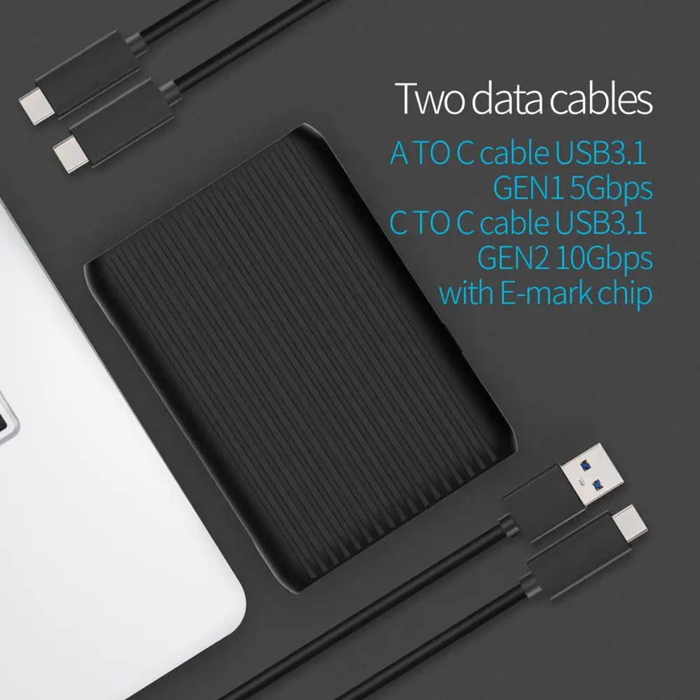 Внешний жесткий диск ORICO 3 5 дюйма USB C HDD 1 ТБ 2 HD USB3.1 Gen2 10 Гбит/с кабель Type с адаптером