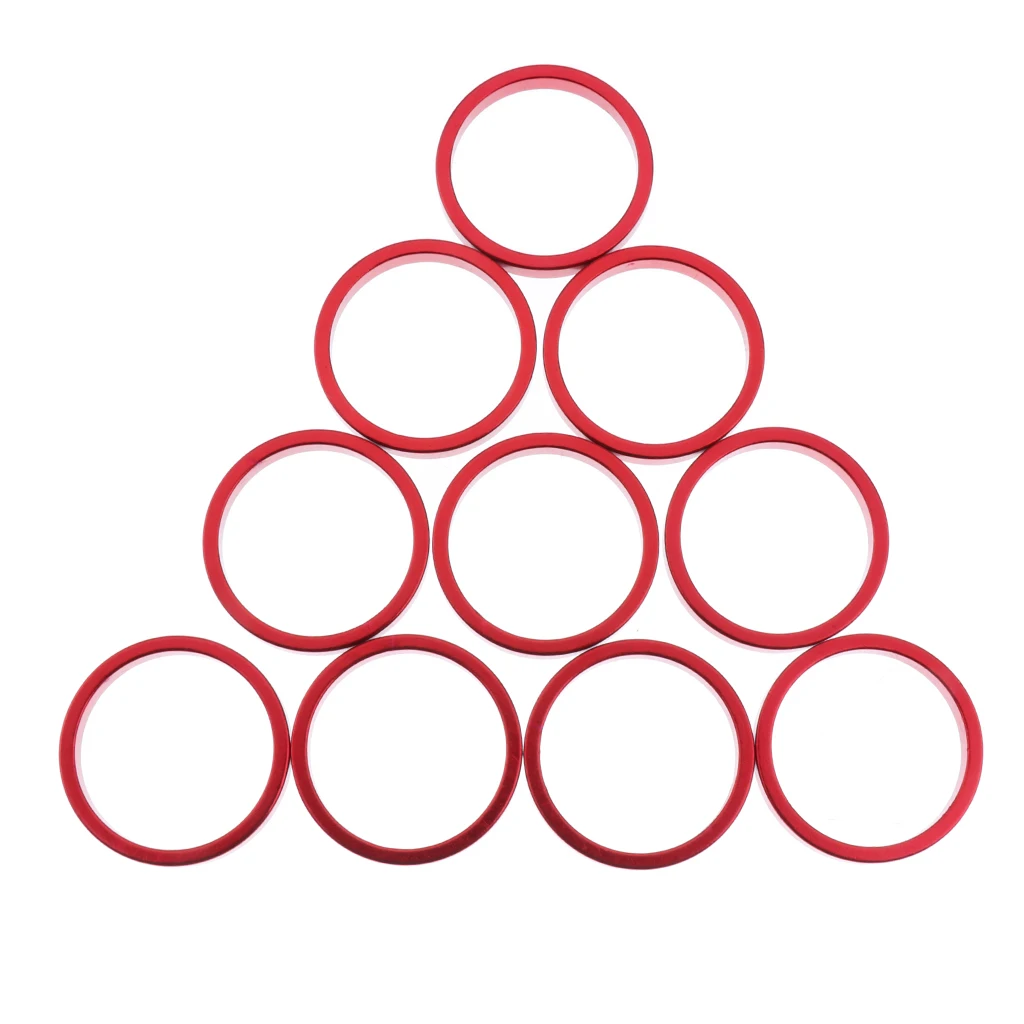 10Pcs Bike Headset Spacer Aluminium Alloy Bicycle Stem Headset Spacer fit 1/8-Inch Stem