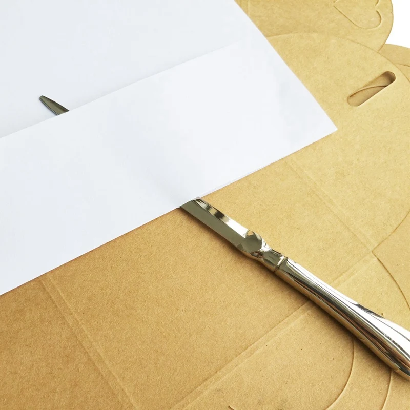 AAAJ-2 упаковка открывалка для писем металлический нож для открывания конвертов, нож для резки бумаги, никелированный, 9 дюймов, серебристый