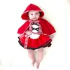 Baby Girls Tutu Dress +Cape Cloak Outfit Newborn Little Red Riding Hood Cosplay Photo Prop Costume Girl Party Dress Baby Clothes ► Photo 1/6