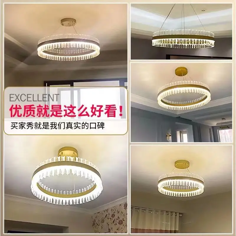 Modern art design chandelier round crystal luxury Led Chandelie can be used for living room bedroom hotel lobby decoration