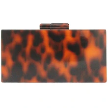 Модная женская сумка-мессенджер элегантная леопардовая Янтарная Сумка-клатч вечерние сумки