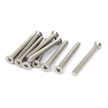 

uxcell M5 x 50mm Metric Phillips Flat Head Countersunk Bolts Machine Screws 10pcs