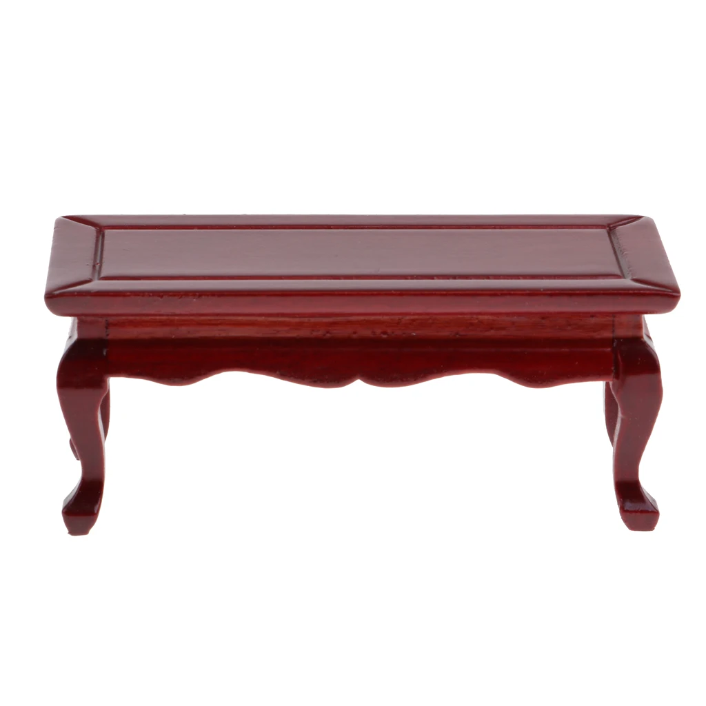 1:12 Wooden End Table Coffee Table Furniture Model Dollhouse Decor