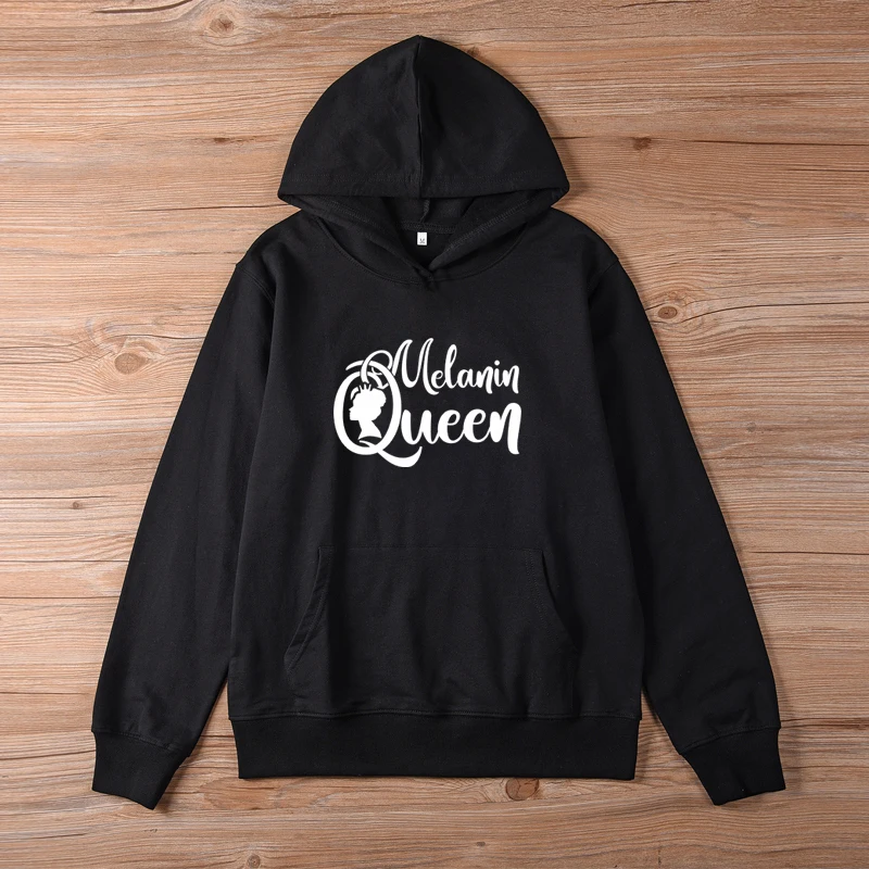 ONSEME Melanin Queen Graphic Hoodies Feminist Hoodie Pullovers Women Afro Lady Girl Pattern Print Hooded Sweatshirt Tracksuit | Женская