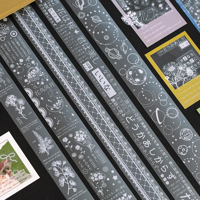 Милая растительная звезда кружево Прозрачная Строительная клейкая лента DIY