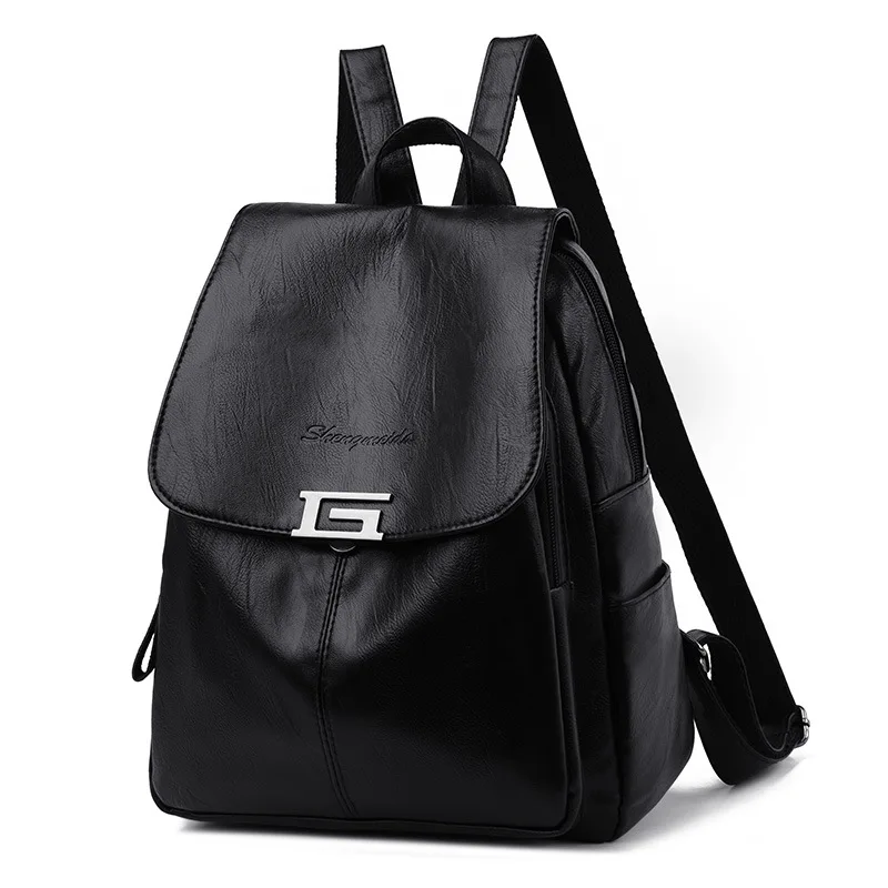 

Daishu Leather Backpack Women's 2019 New Style Versatile Fashion Cowhide Women's Travel Backpack Soft Leather Anti-Theft Light